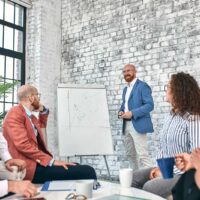 man doing presentation
