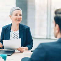 two people in a meeting